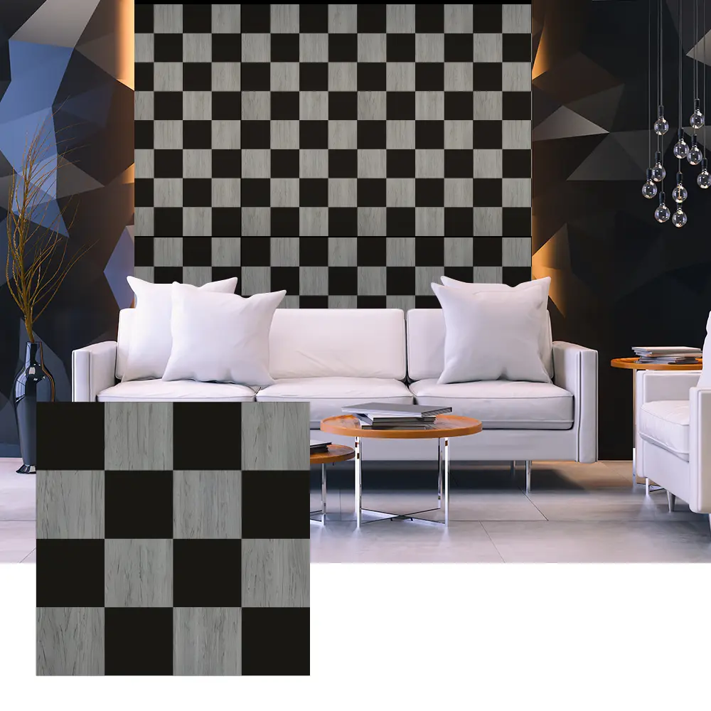 3D akustické panely z drevenej dyhy pre dizajn vnútorných stien