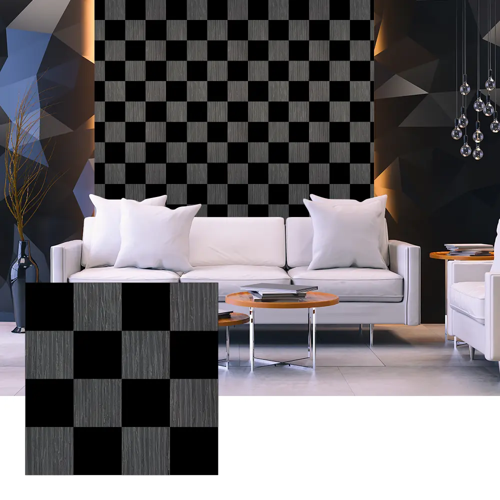 3D akustické panely z drevenej dyhy pre dizajn vnútorných stien