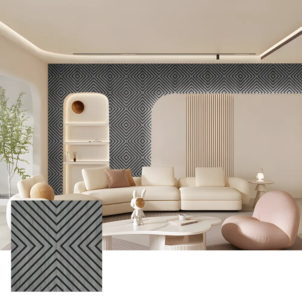 Drevené akustické nástenné panely Akupanel pre interiérové použitie Drevené akustické nástenné panely Akupanel pre interiérové použitie
