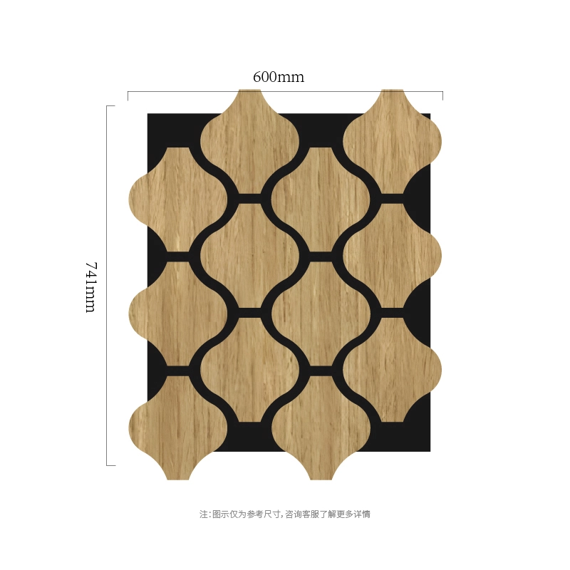 Modulárny akustický nástenný panel Clover Chain z MDF na PET Modulárny akustický nástenný panel Clover Chain z MDF na PET