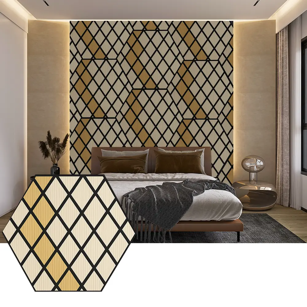 Akustické panely Hexagon PET pre moderný dizajn stien Akustické panely Hexagon PET pre moderný dizajn stien