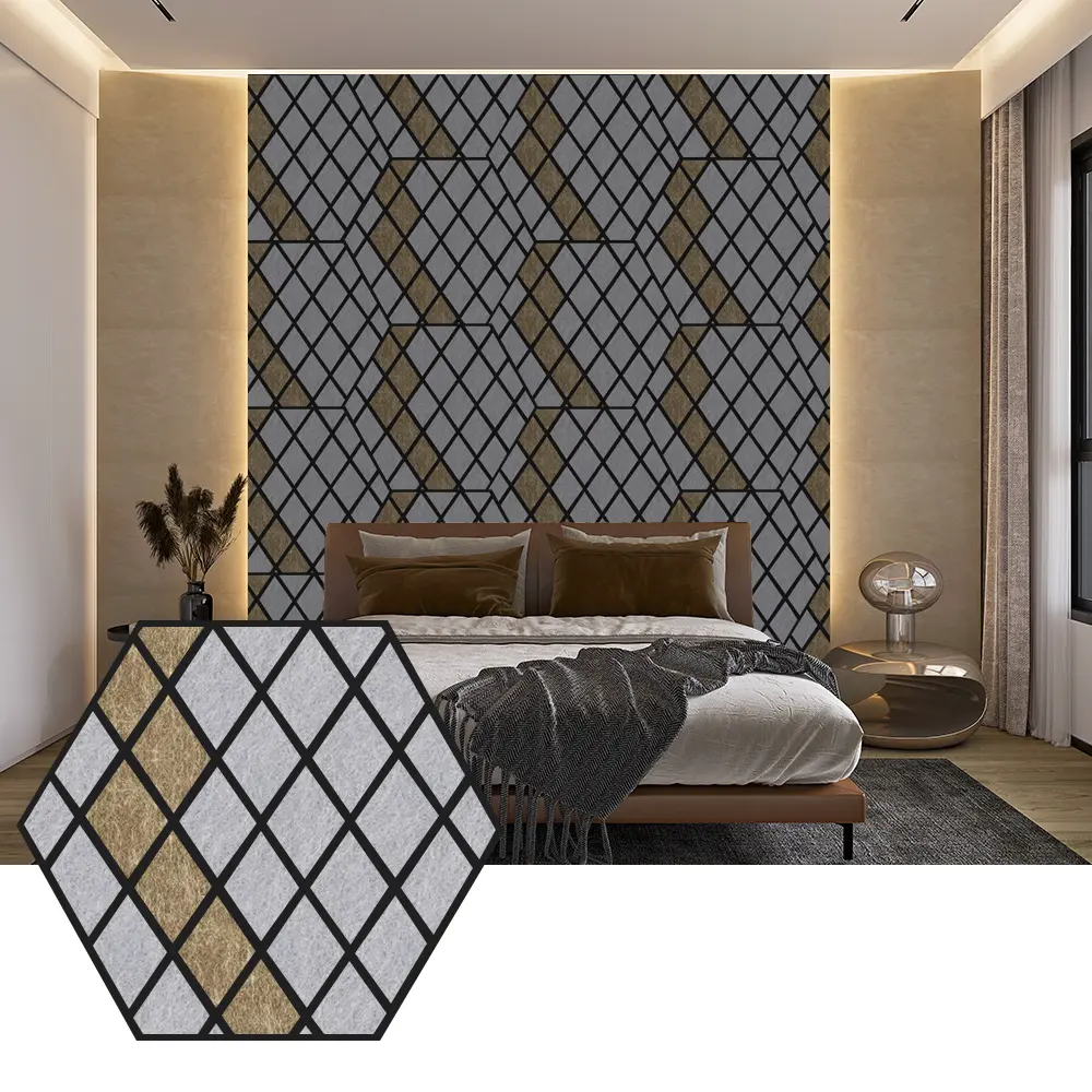 Akustické panely Hexagon PET pre moderný dizajn stien