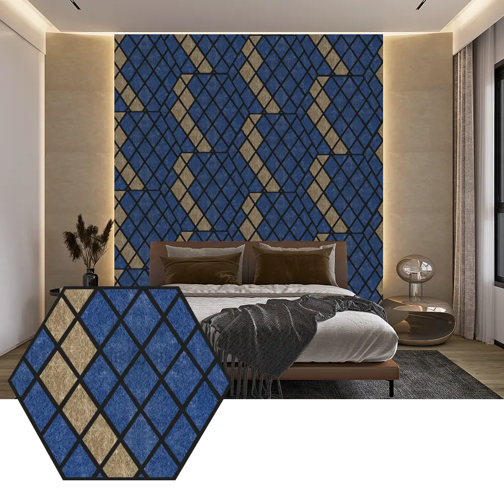 Akustické panely Hexagon PET pre moderný dizajn stien