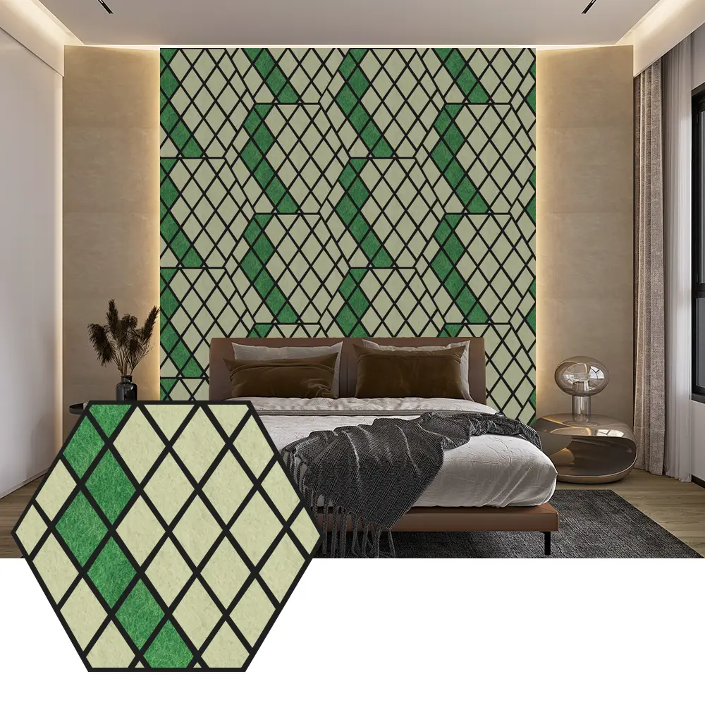 Akustické panely Hexagon PET pre moderný dizajn stien