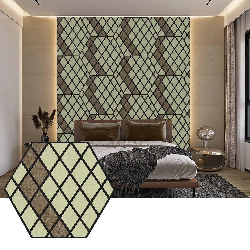Akustické panely Hexagon PET pre moderný dizajn stien