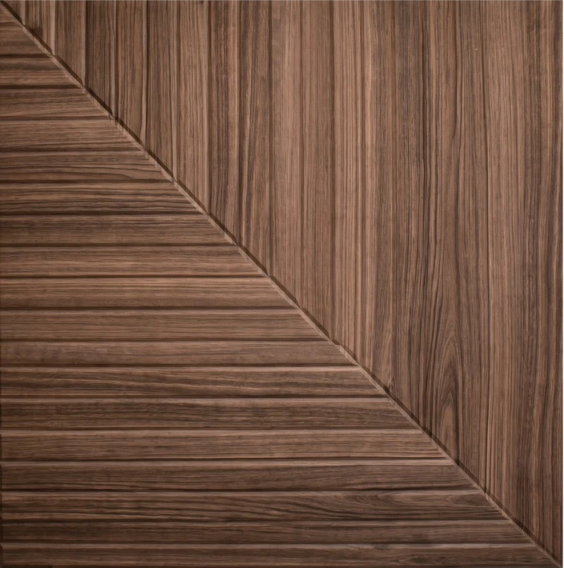 Wonear 3D UV vytlačený drážkovaný PET panel z prírodného orecha Wonear 3D UV vytlačený drážkovaný PET panel z prírodného orecha